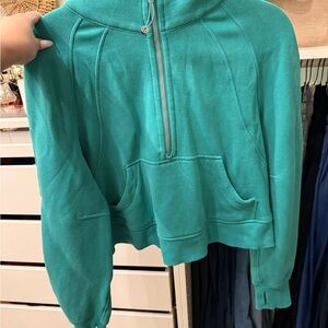 Lululemon Scuba 1/2 zip Maldives Green XS/S